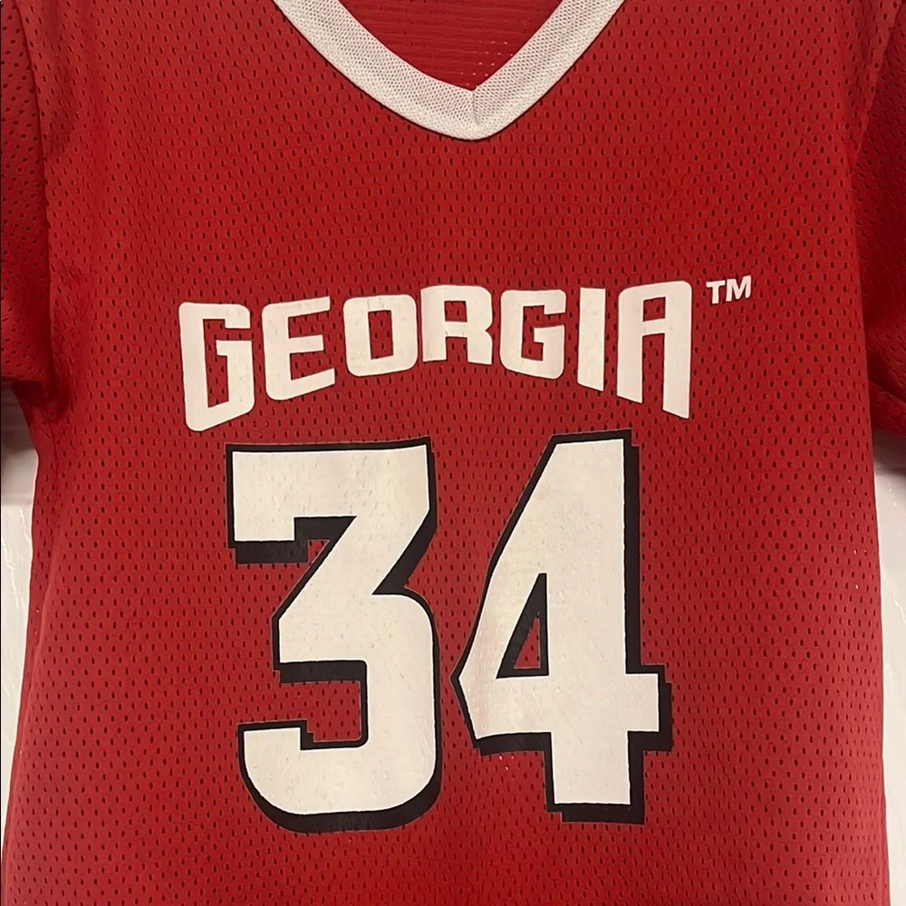 Kids Red Georgia Sports Jersey - Picture 5 of 6